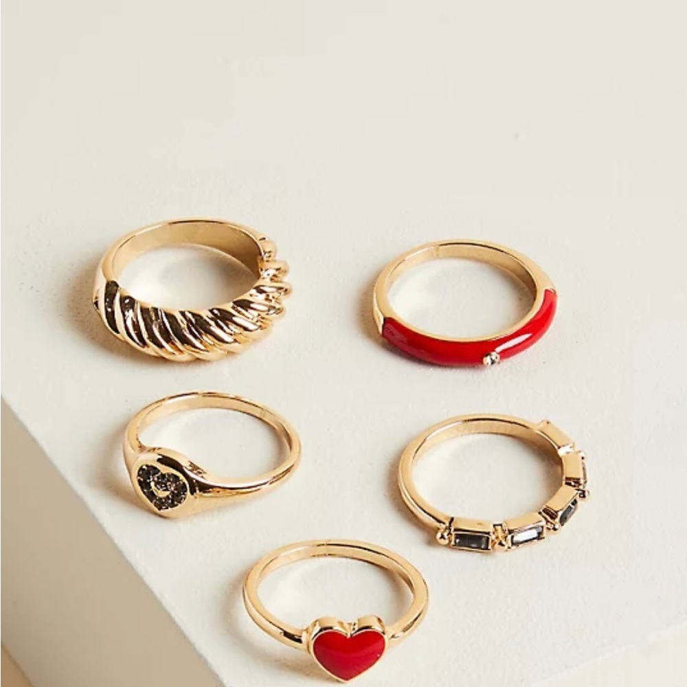 TORRID HEART SIGNET RING SET SIZE 8